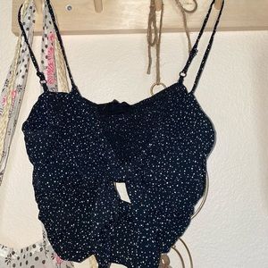 Planet blue crop top